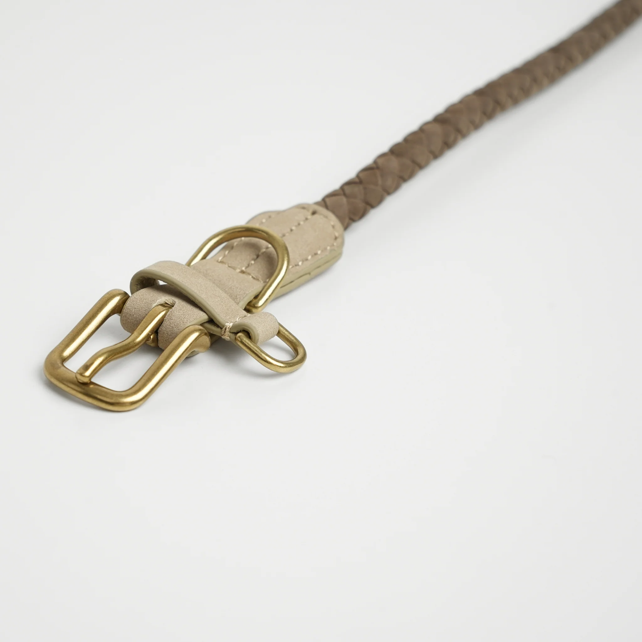 Kaia Braided Dog Collar | Taupe - Image 9