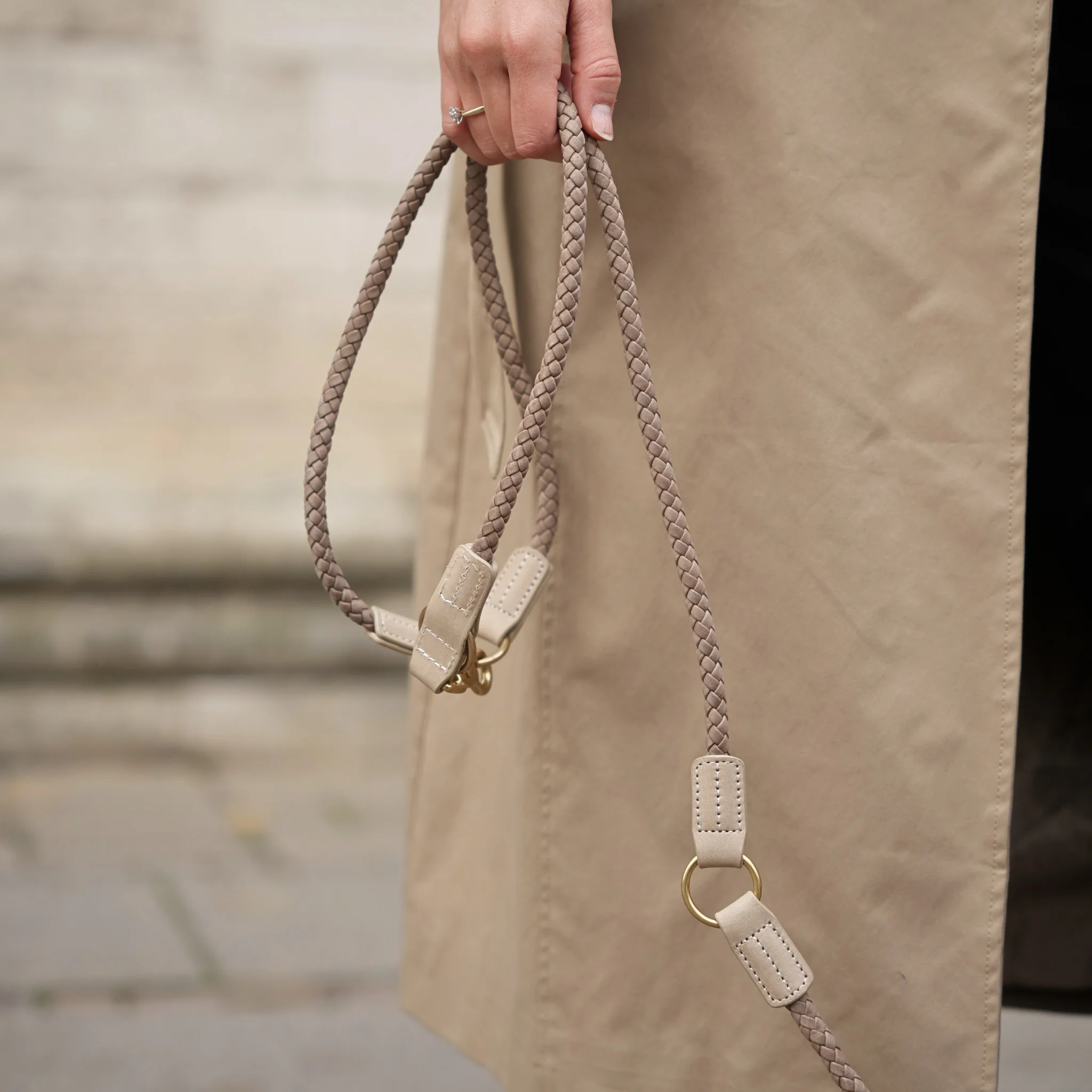 Kaia Braided Dog Leash | Taupe - Image 3