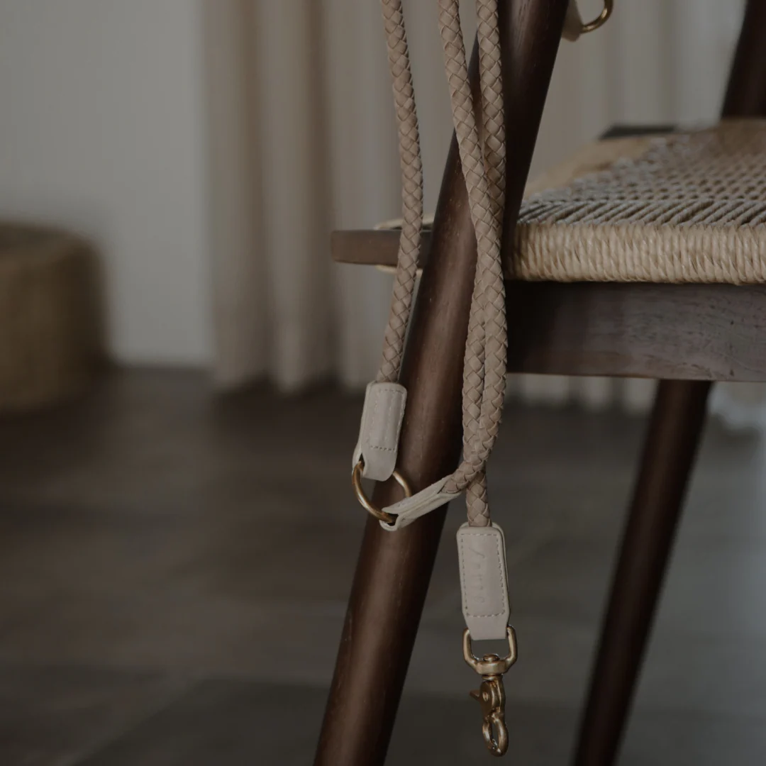 Kaia Braided Dog Leash | Taupe - Image 4