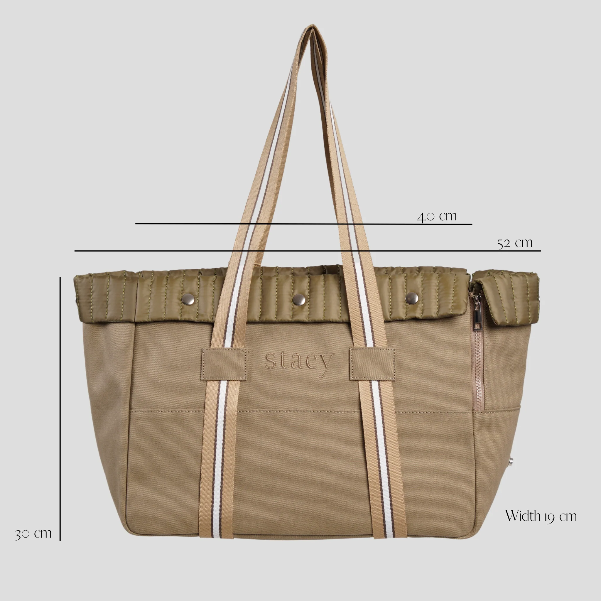 Lily Carrier Bag | Taupe - Image 4