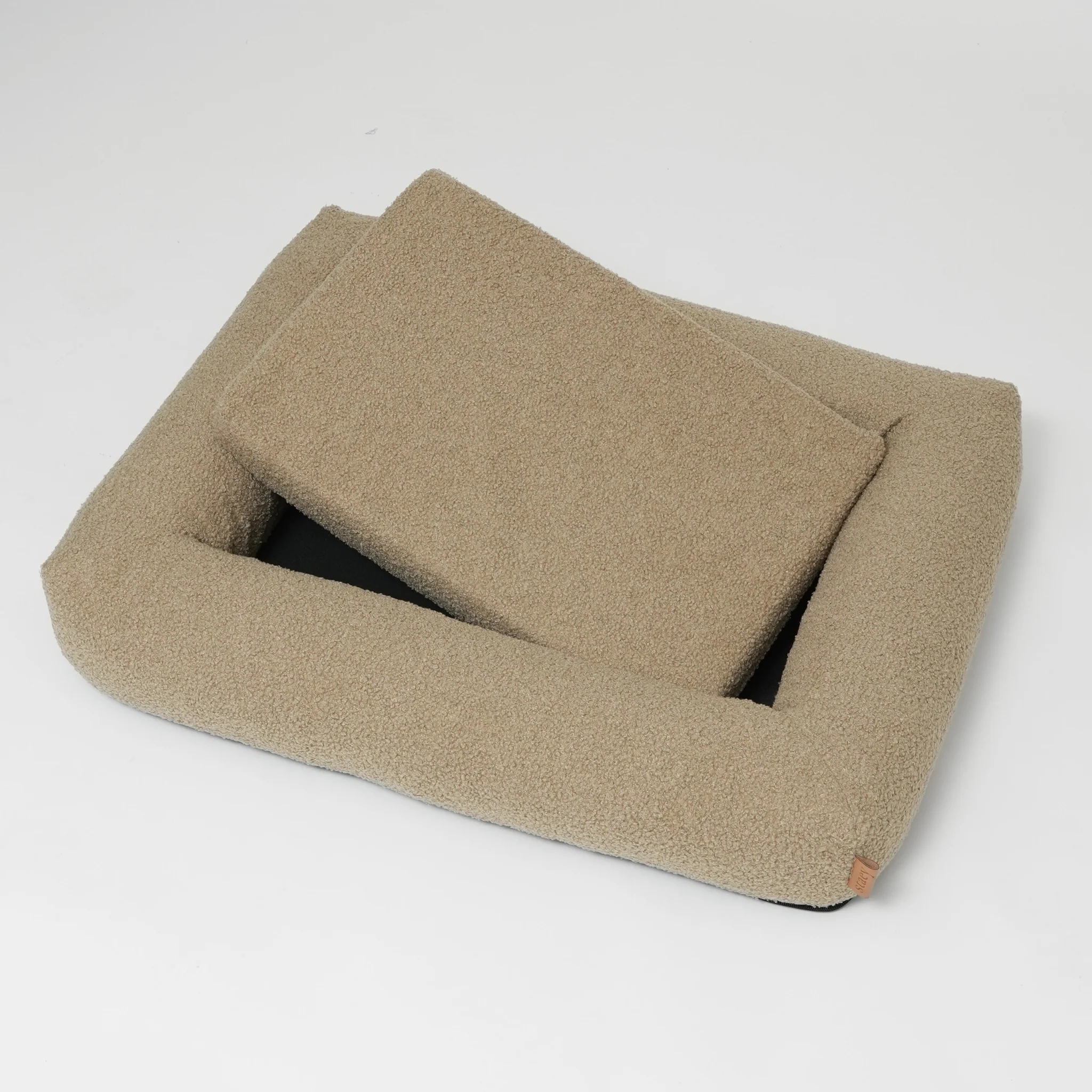 Karla Orthopedic Dog Bed | Oat Bouclé - Image 3