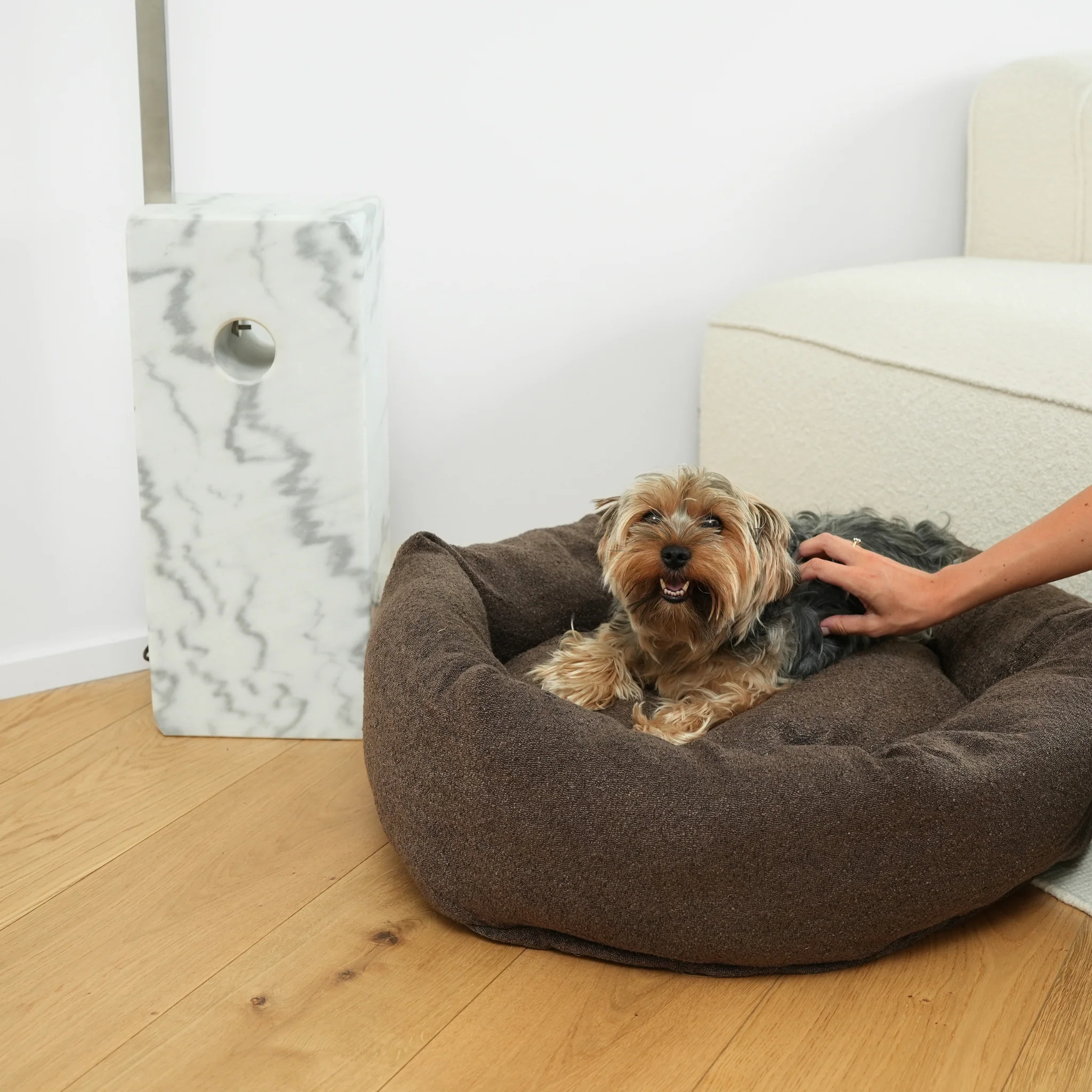 Luna Dog Bed 3.0 | Chestnut Bouclé - Image 4